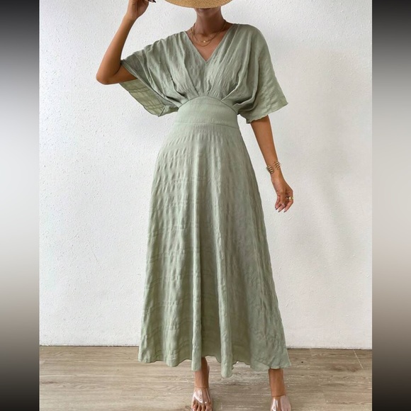 Boho batwing sleeve A line dress - Picture 3 of 6